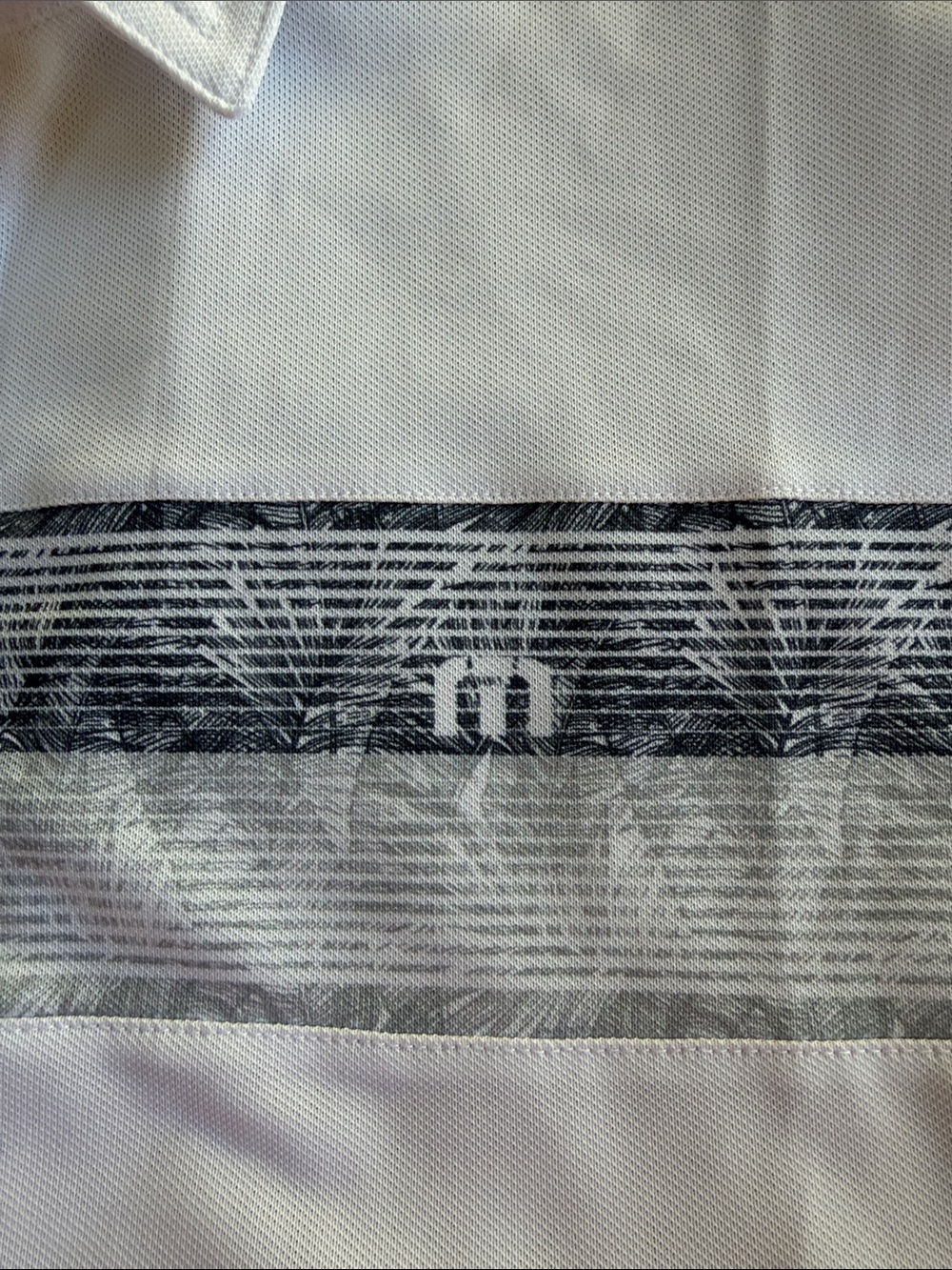 TravisMathew Men’s White Chest Stripe Performance Golf Polo L - Picture 8 of 11